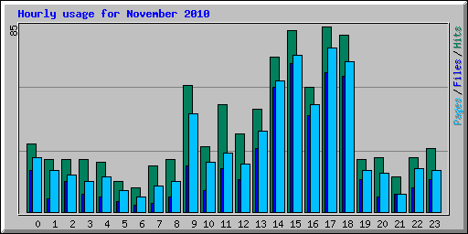 Hourly usage for November 2010