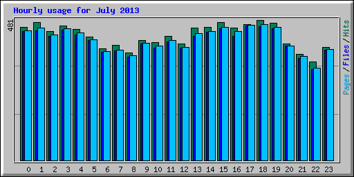 Hourly usage for July 2013