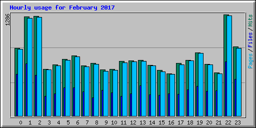 Hourly usage for February 2017