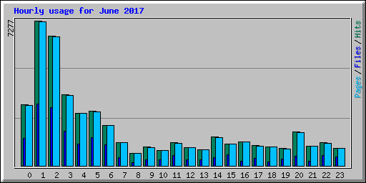 Hourly usage for June 2017