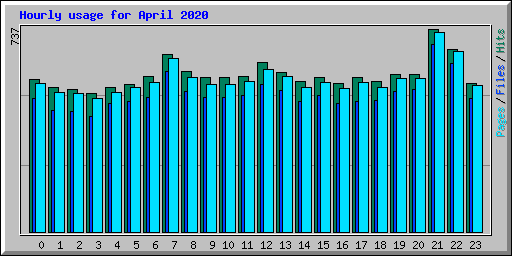 Hourly usage for April 2020
