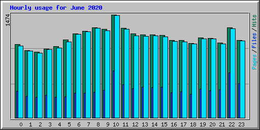 Hourly usage for June 2020