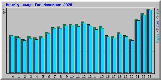 Hourly usage for November 2020