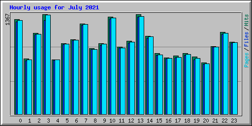 Hourly usage for July 2021