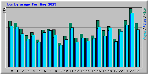 Hourly usage for May 2023