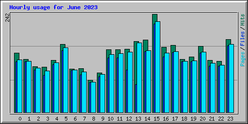 Hourly usage for June 2023