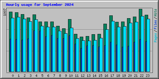 Hourly usage for September 2024