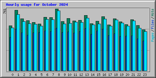 Hourly usage for October 2024