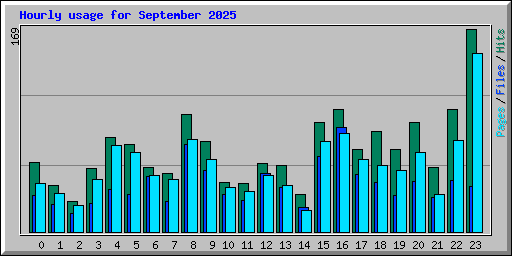 Hourly usage for September 2025