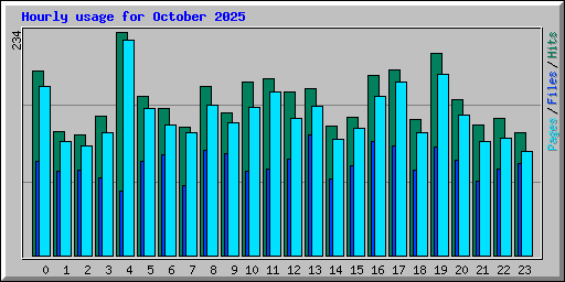 Hourly usage for October 2025