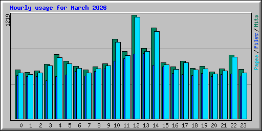 Hourly usage for March 2026