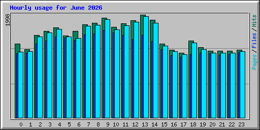 Hourly usage for June 2026