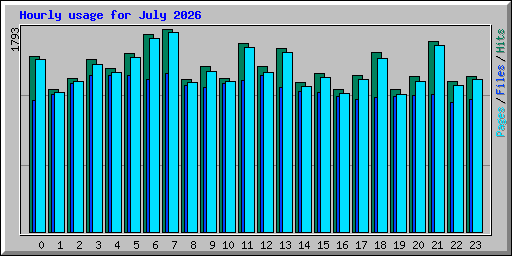 Hourly usage for July 2026